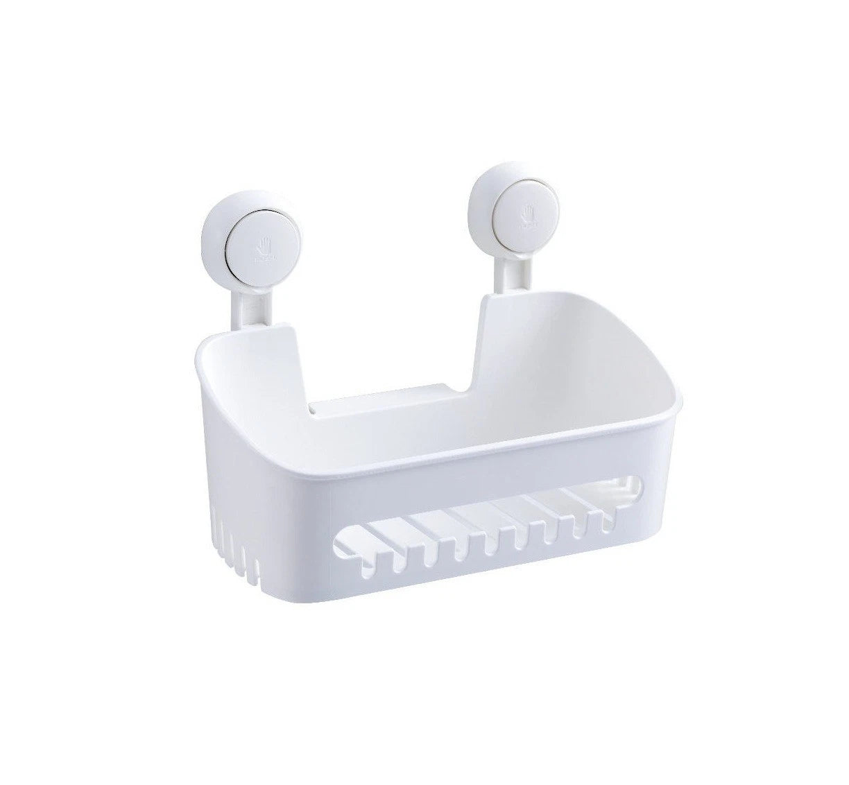 No-Drill Suction Cup Bathroom Shelf | 1-Second Installation Shower Organizer, Wall-Mounted Bathroom Storage Basket for Shampoo & Body Wash
