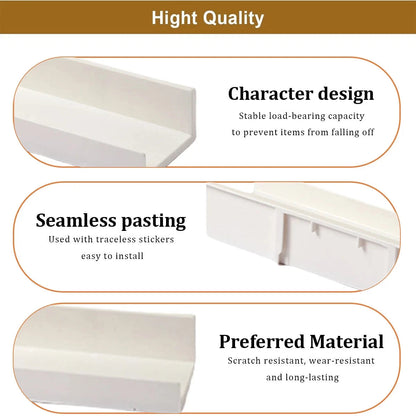 No-Drill Wall-Mounted Bathroom Shelf | Freely Combinable Bathroom Wall Organizer for Toiletries, Skincare, and Perfume