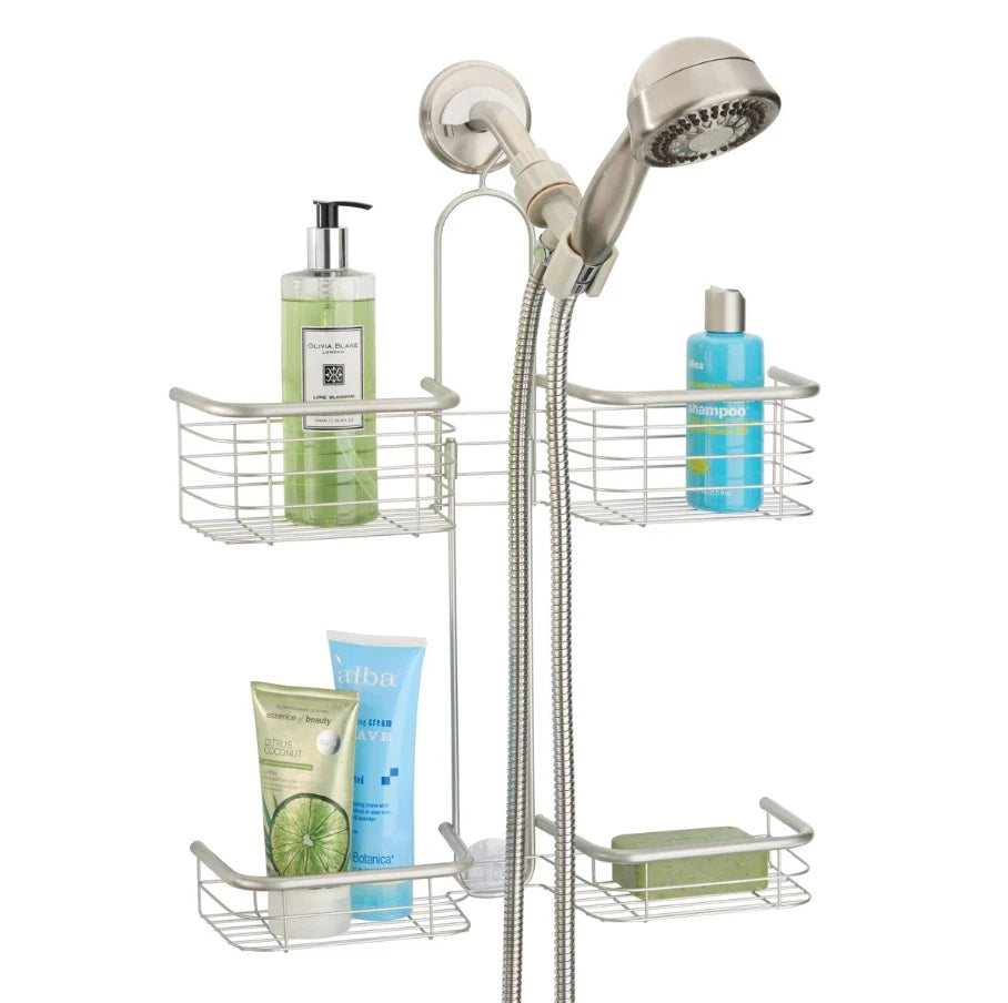 No-Drill Shower Caddy for Shower Head | 4-Basket Bathroom Organizer for Shampoo & Body Wash, Hanging Shower Storage Rack