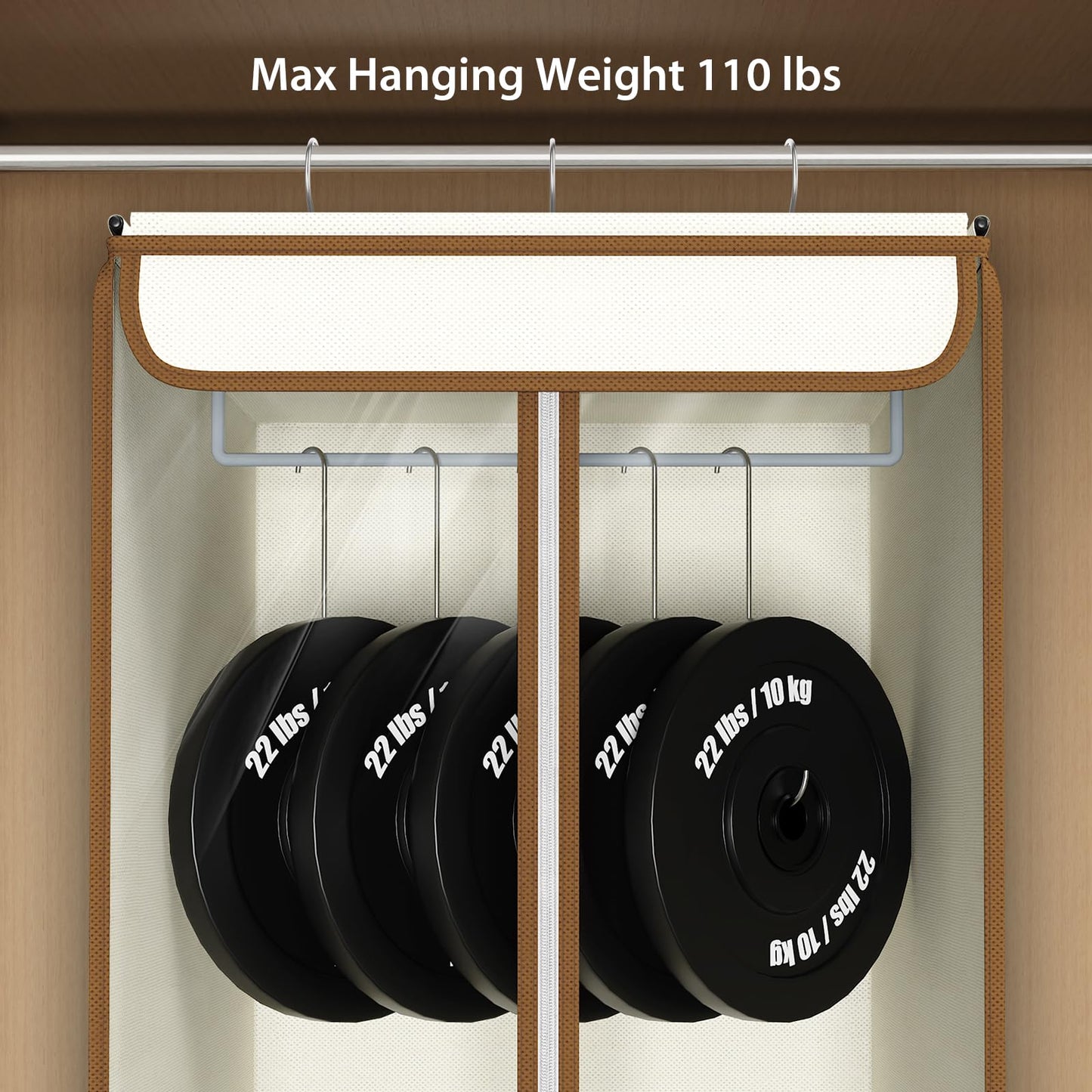 Hanging Garment Dust Cover for Closet | Transparent Double-Zipper Suit & Dress Storage Bag, 110LB Load-Bearing Hanging Clothes Organizer