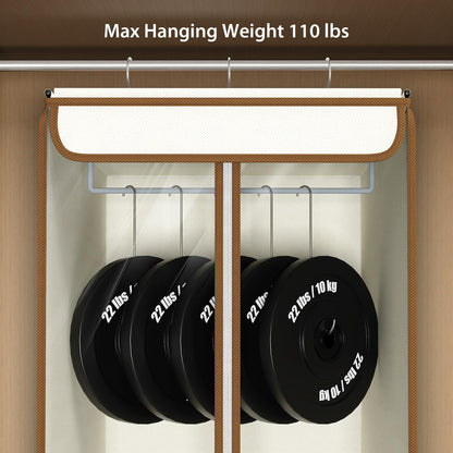 Hanging Garment Dust Cover for Closet | Transparent Double-Zipper Suit & Dress Storage Bag, 110LB Load-Bearing Hanging Clothes Organizer