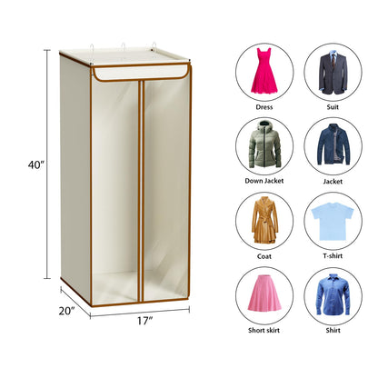 Hanging Garment Dust Cover for Closet | Transparent Double-Zipper Suit & Dress Storage Bag, 110LB Load-Bearing Hanging Clothes Organizer