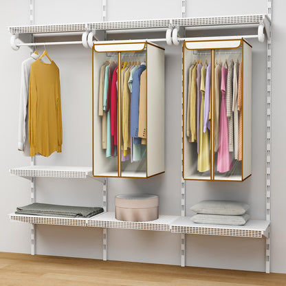 Hanging Garment Dust Cover for Closet | Transparent Double-Zipper Suit & Dress Storage Bag, 110LB Load-Bearing Hanging Clothes Organizer
