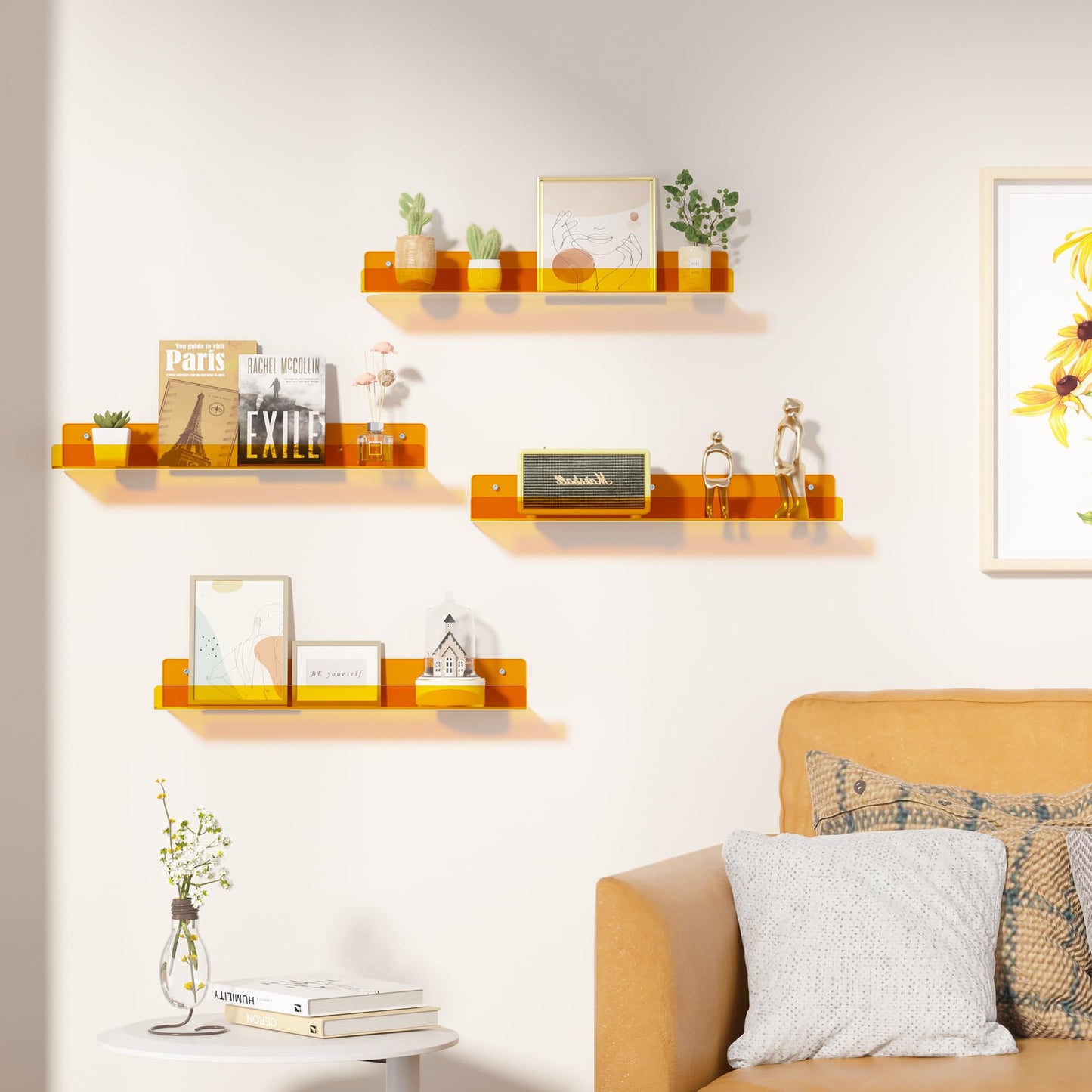 Wall-Mounted Bathroom Storage Shelf | Shower Organizer for Shampoo & Body Wash, Space-Saving Bathroom Wall Shelf