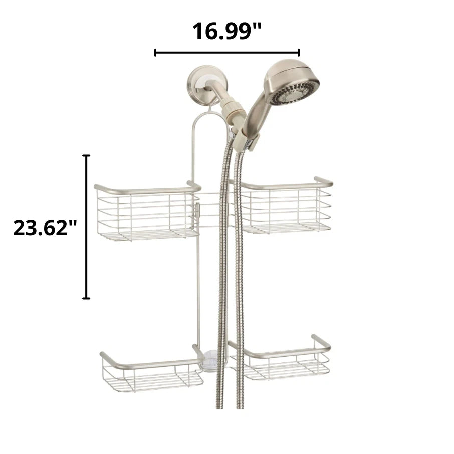 No-Drill Shower Caddy for Shower Head | 4-Basket Bathroom Organizer for Shampoo & Body Wash, Hanging Shower Storage Rack