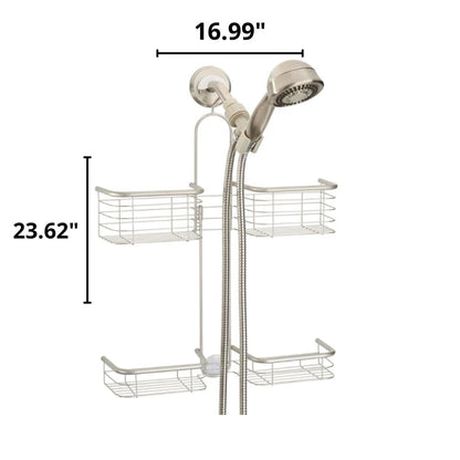No-Drill Shower Caddy for Shower Head | 4-Basket Bathroom Organizer for Shampoo & Body Wash, Hanging Shower Storage Rack