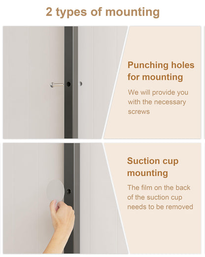 Ultra-Slim Over-the-Door Storage Rack | No-Drill Door-Back Organizer, Multi-Tier Kitchen & Bathroom Storage Rack with Hooks and Cup Holders