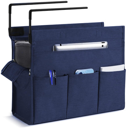 Under-Desk Hanging Storage Bag | No-Drill Side Desk Organizer for Files, Laptop, Books & Office Essentials, Detachable Carry Bag